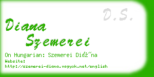 diana szemerei business card